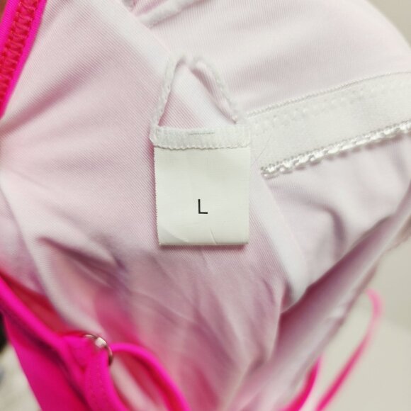 Hot Pink Womens One-Piece Swimsuit With Adjustable Straps Size Large - Picture 3 of 9